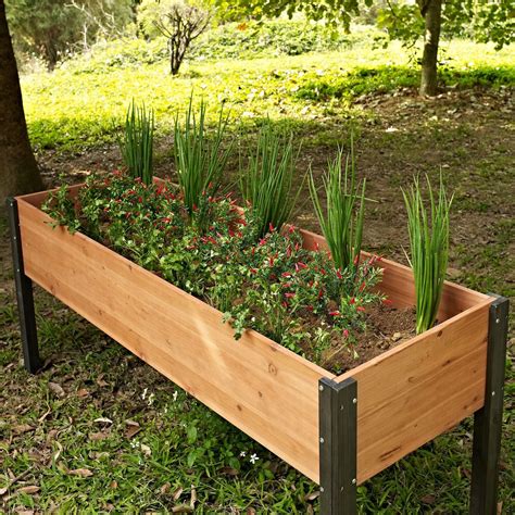 metal elevated planter box|above ground planter boxes lowe's.